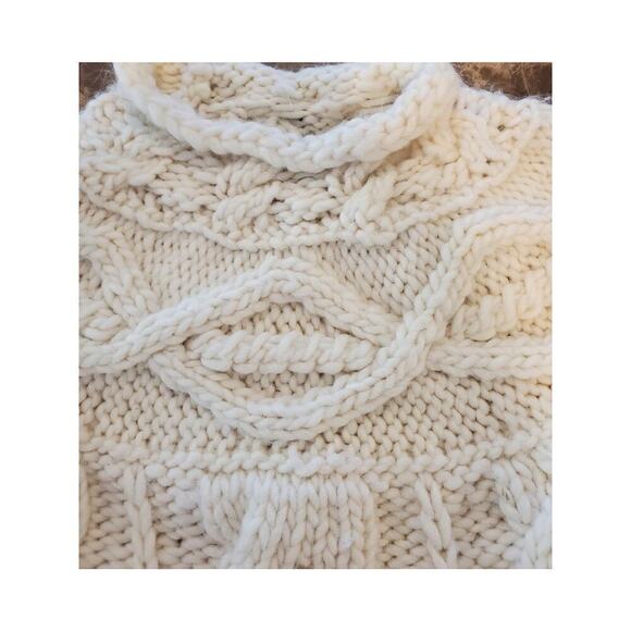 Flavio Castellani Cableknit Alpaca wool blend heavy sweater Medium Made in Italy - Picture 2 of 7